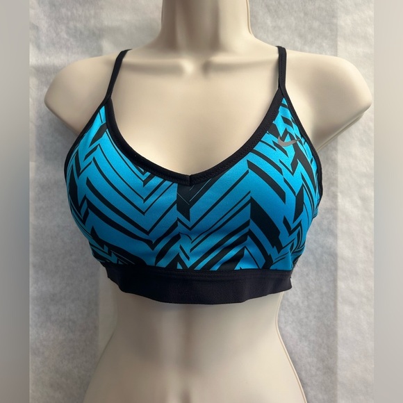 Nike Pro Indy Freeze Frame Sports Bra Geometric athletic Sports Bra Sz-M. AA8 - Picture 3 of 12